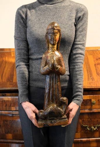 Antiquités - The Virgin Crushing the Devil - Hispanic artist of the 13th century